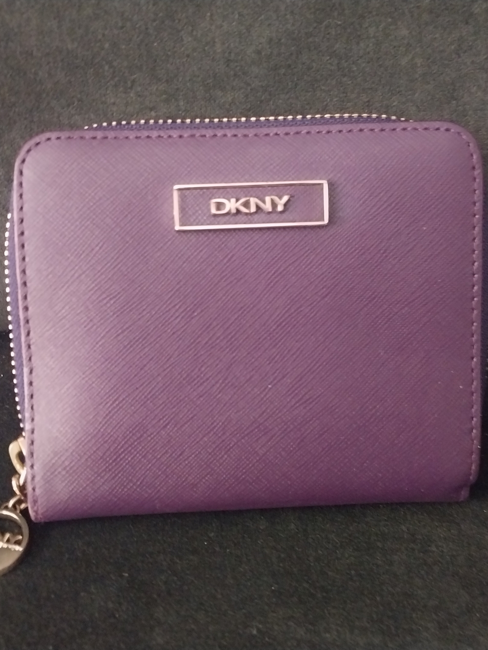 DKNY Purple Zip-Around Card Holder Wallet